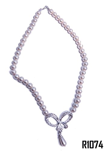 Enez Halskette Collier Perlenkette Hochzeitsschmuck Wedding Brautschmuck 45cm R1074z
