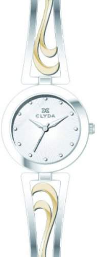 Clyda CLA0517BBPW Damen-Armbanduhr 045J699 Analog silber Armband Metall rhodiniert zweifarbig