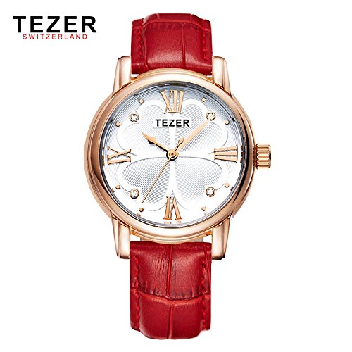 Tezer New Fashion Quarz wasserabweisend Rom Nummer Handgelenk Uhren T2013