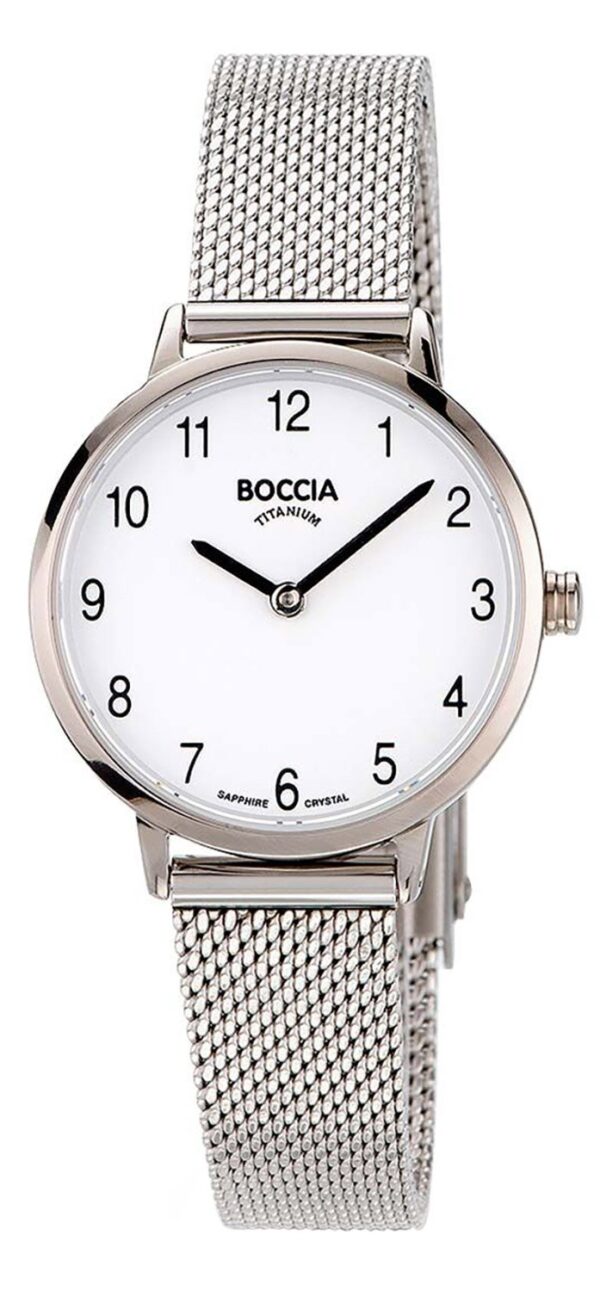 Boccia 3345-02 Damen-Armbanduhr mit Milanaiseband