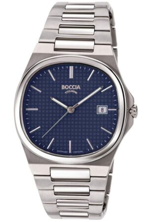 Boccia 3657-02 Herrenuhr Titan Blau