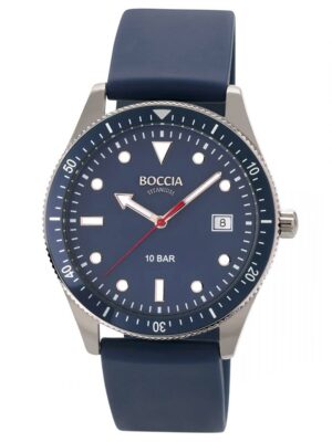 Boccia 3664-02 Herrenuhr Blau 10 Bar Wasserdicht