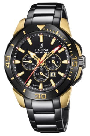 Festina F20644/1 Herrenuhr Chronograph Schwarz/Goldfarben Special Edition