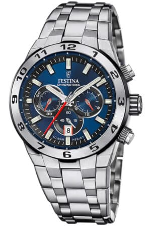 Festina F20670/1 Herrenuhr Chronograph Stahl/Blau