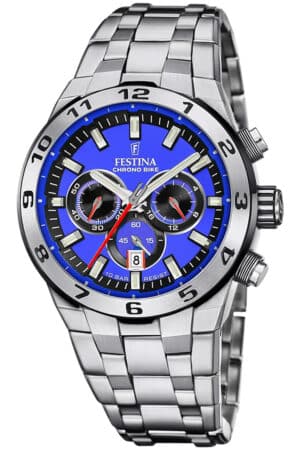 Festina F20670/3 Herren-Armbanduhr Chronograph Stahl/Blau