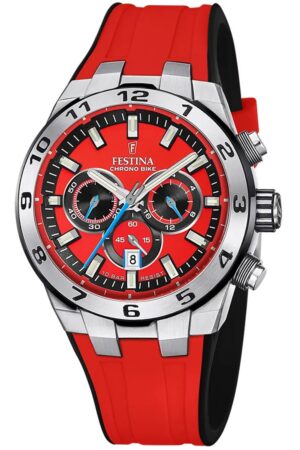 Festina F20671/5 Herrenuhr Chronograph Schwarz/Rot