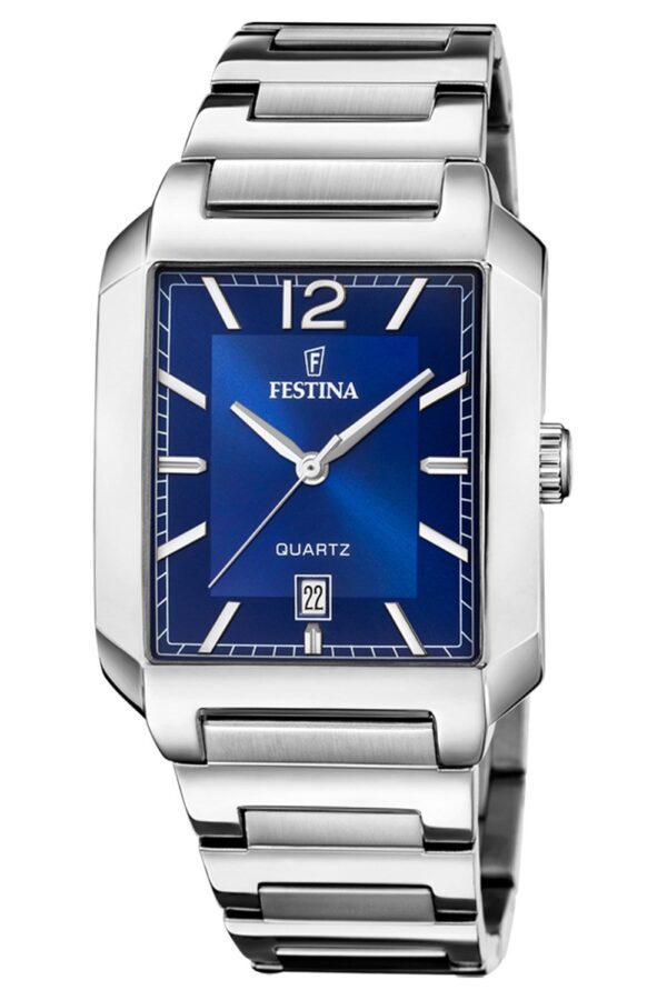 Festina F20677/3 Herrenuhr Rechteckig Stahl/Blau