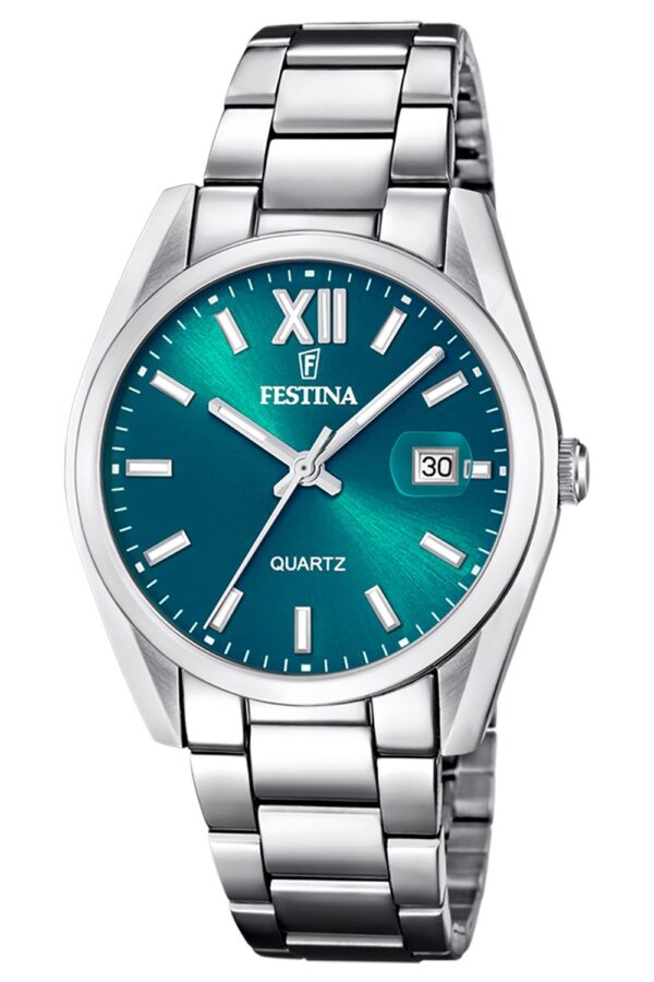 Festina F20683/3 Herrenuhr Quarz Stahl/Petrolgrün