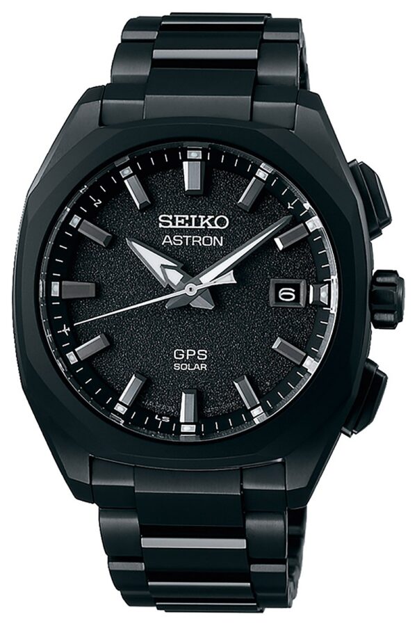 Seiko SSJ009J1 Astron GPS Solar Herrenuhr Titan Schwarz