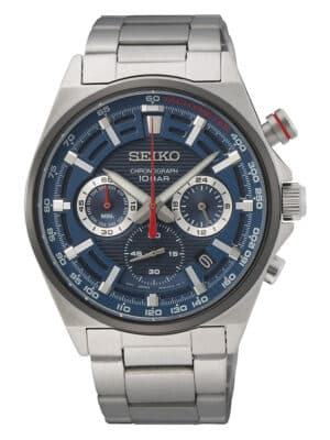 Seiko SSB407P1 Herren-Chronograph Stahl/Blau