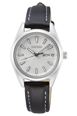 Seiko SUR455P1 Damenuhr mit Saphirglas und Lederband