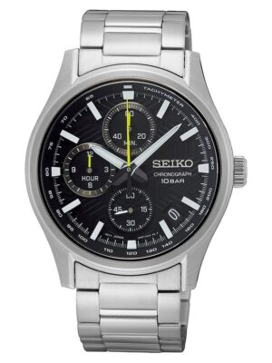 Seiko SSB419P1 Herrenuhr Chronograph Stahl/Schwarz