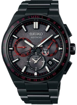 Seiko SSH137J1 Astron GPS Solar Dual Time Herren-Uhr Titan Limited Edition