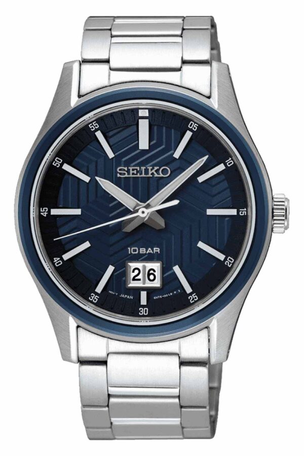 Seiko SUR559P1 Quarzuhr für Herren Stahl/Blau 10 bar