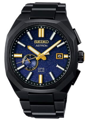 Seiko SSJ021J1 Astron GPS Solar Herrenuhr Titan Schwarz Limited Edition