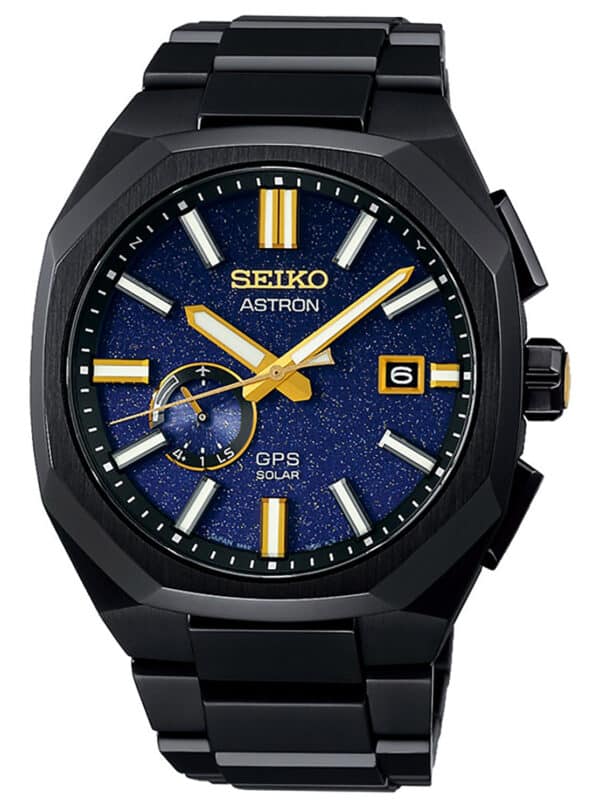 Seiko SSJ021J1 Astron GPS Solar Herrenuhr Titan Schwarz Limited Edition