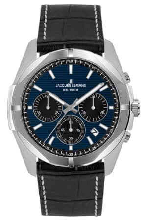 Jacques Lemans 1-2180D Herrenuhr Chronograph Melbourne 10 Bar Wasserdicht