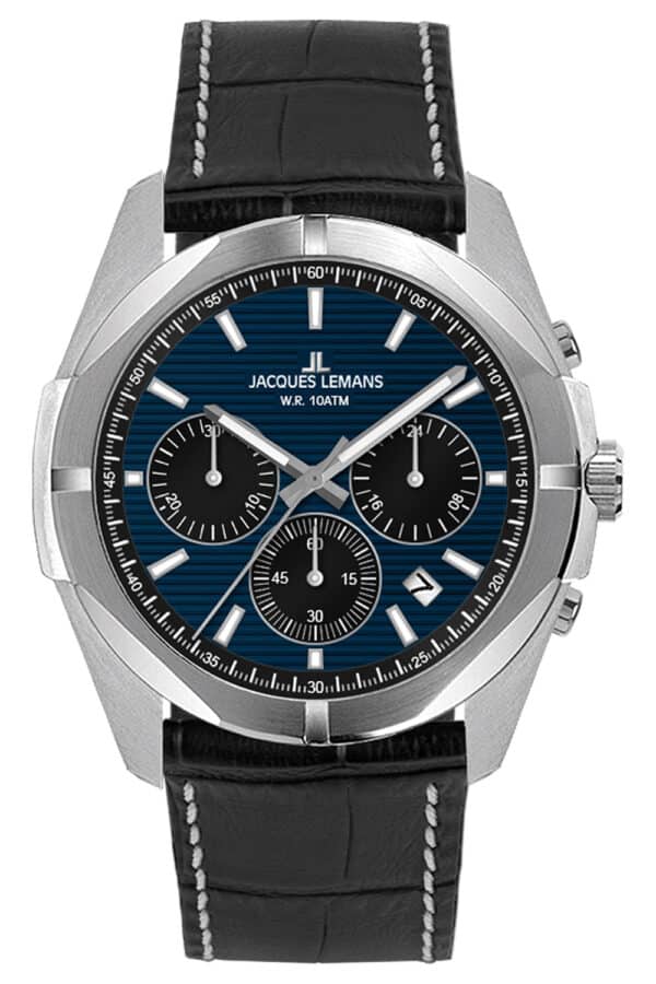 Jacques Lemans 1-2180D Herrenuhr Chronograph Melbourne 10 Bar Wasserdicht