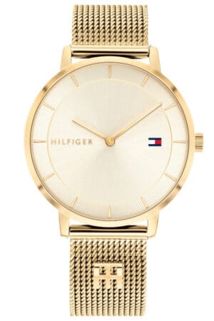 Tommy Hilfiger 1782286 Damenuhr Tea mit goldfarbenem Milanaiseband