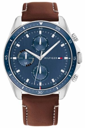 Tommy Hilfiger 1791837 Herrenuhr Multifunktion Parker Braun/Blau