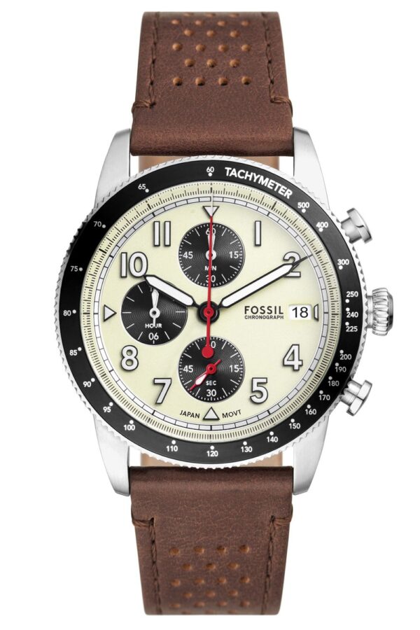 Fossil FS6042 Herrenuhr Sport Tourer Chronograph Braun/Beige