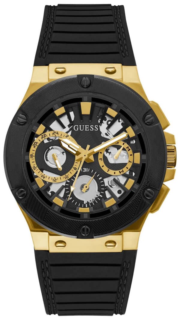 Guess GW0487G5 Herrenuhr Multifunktion Circuit Schwarz/Goldfarben