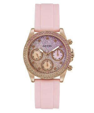 Guess GW0032L4 Damenuhr Sparkling Pink Multifunktion Roségoldfarben