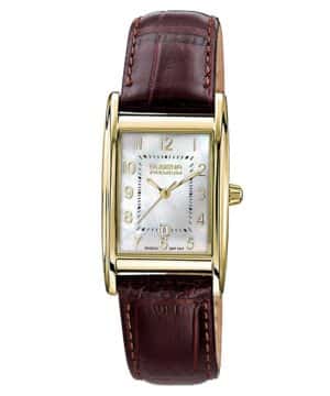 Dugena 7000121-2 Damen-Armbanduhr Quadra Artdeco Goldfarben