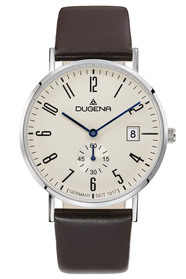 Dugena 4460664-1 Herrenuhr Mondo Quarzuhr Lederband Braun