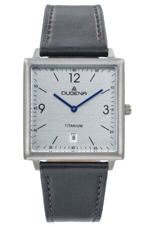 Dugena 4461140 Unisex-Uhr Mannheim Titan mit Lederband Schwarz