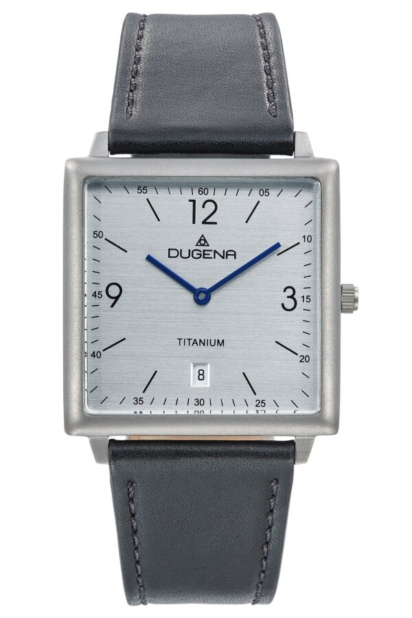 Dugena 4461140 Unisex-Uhr Mannheim Titan mit Lederband Schwarz