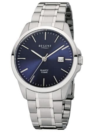 Regent F-1011 Uhr für Herren mit Stahlband Blau