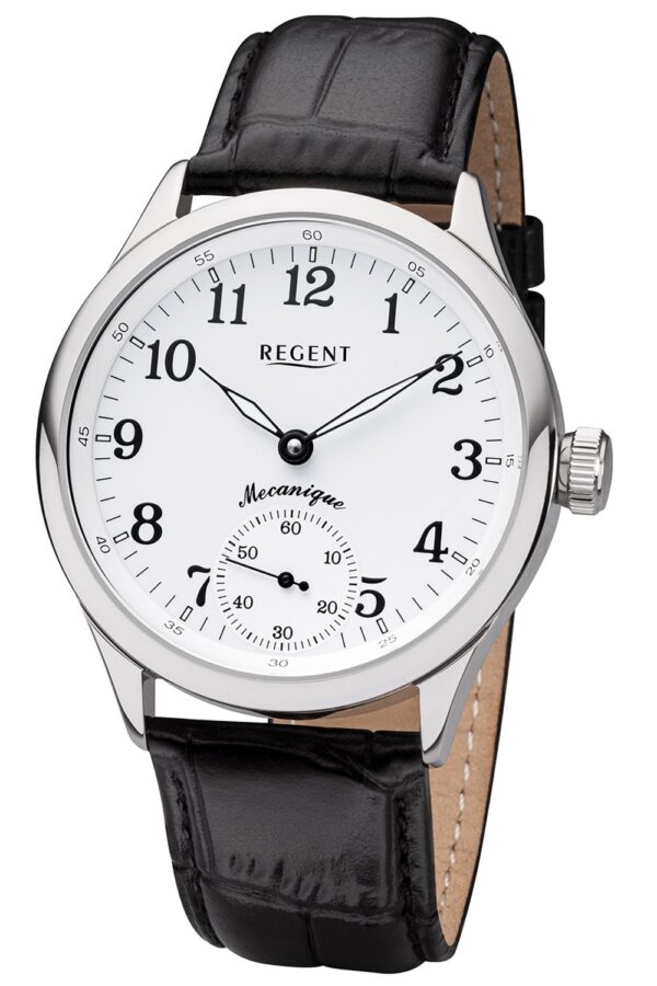 Regent 11020048 Herrenuhr Handaufzug mit Lederband