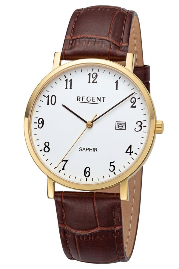 Regent 11100311 Herrenuhr mit Lederband