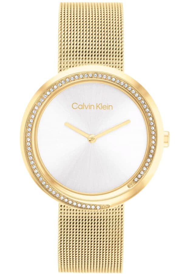 Calvin Klein 25200150 Damenuhr Twisted Bezel Goldfarben