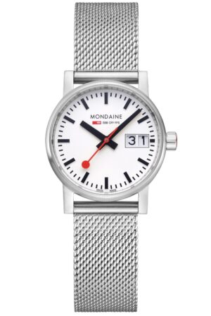 Mondaine MSE.30210.SM Damenuhr evo2 Großdatum Milanaiseband 30 mm