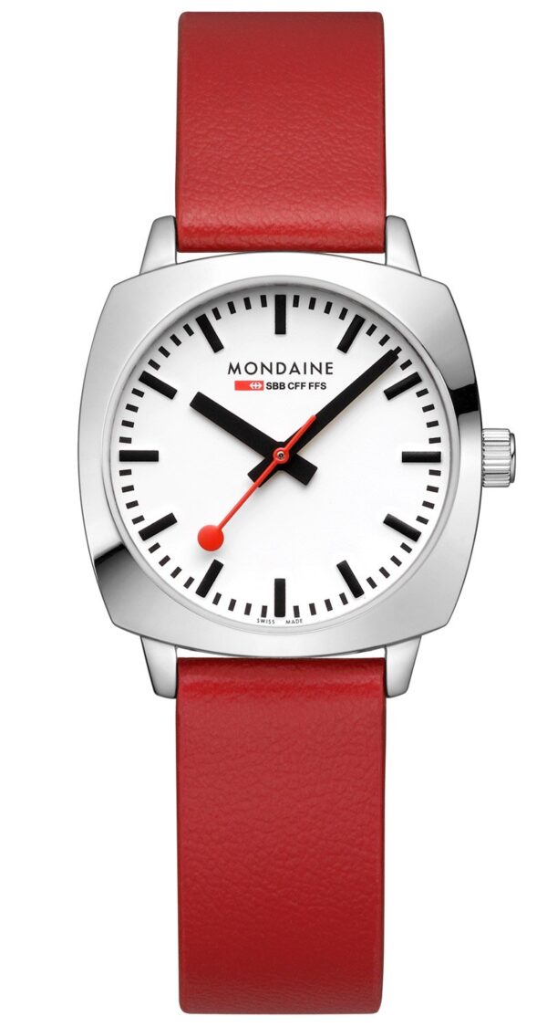 Mondaine MSL.31110.LCV Damenuhr Petite Cushion Rot 31 mm