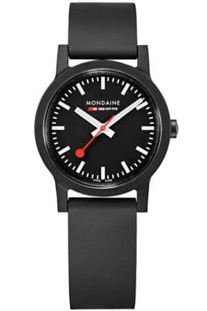 Mondaine MS1.32120.RB Damenuhr Essence Schwarz 32 mm