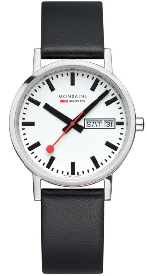 Mondaine A667.30314.11SBBV Armbanduhr in Unisexgröße Classic Schwarz 36 mm