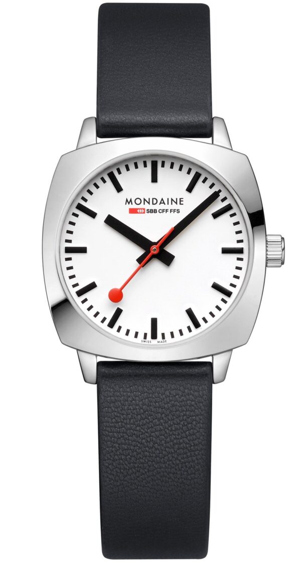 Mondaine MSL.31110.LBV Damenuhr Petite Cushion Schwarz 31 mm