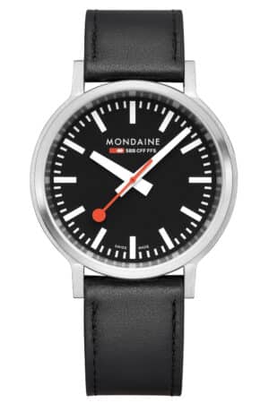 Mondaine MST.41020.LBV.2SE Herrenuhr stop2go mit Veganem Band 41 mm