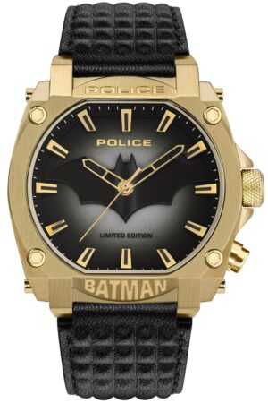 Police PEWGD0022602 Armbanduhr Batman Limited Edition Schwarz/Goldfarben