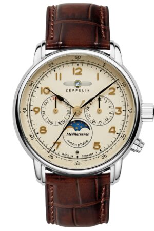 Zeppelin 9636-5 Herrenuhr 100 Jahre Mediterranée Mondphase