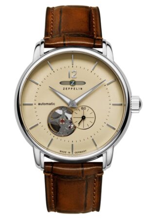 Zeppelin 8166-1 Herrenuhr Automatik LZ120 Bodensee Braun/Beige