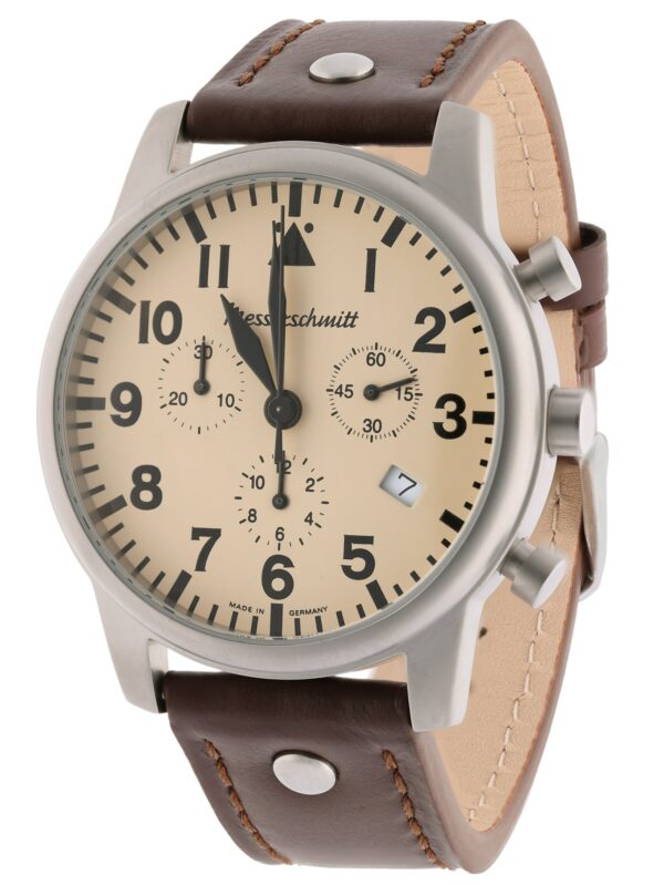 Messerschmitt ME-4544-BL Herren-Chronograph für Flieger Braun