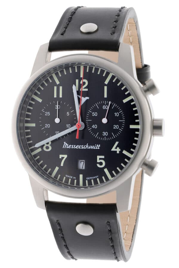 Messerschmitt ME-4544-5021 Herrenuhr Flieger-Chronograph Schwarz