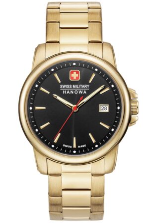 Swiss Military Hanowa 06-5230.7.02.007 Herrenuhr Swiss Recruit II Goldfarben/Schwarz