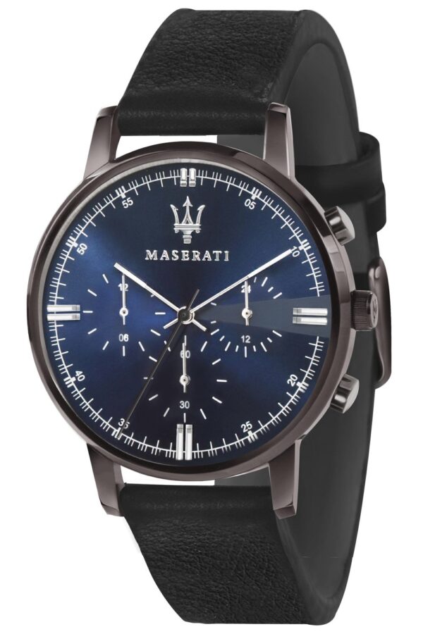 Maserati R8871630002 Herrenuhr Chronograph Eleganza schwarz/blau