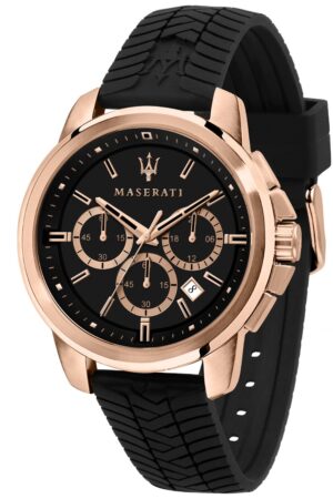 Maserati R8871621012 Herrenuhr Chronograph Successo schwarz/roségold