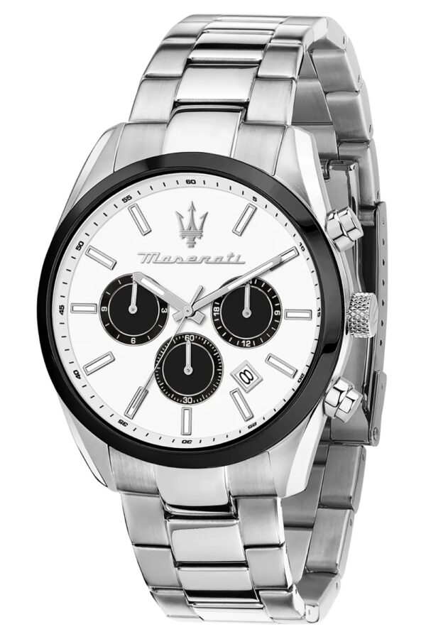 Maserati R8853151004 Herrenuhr Attrazione Multifunktion Stahl/Weiß